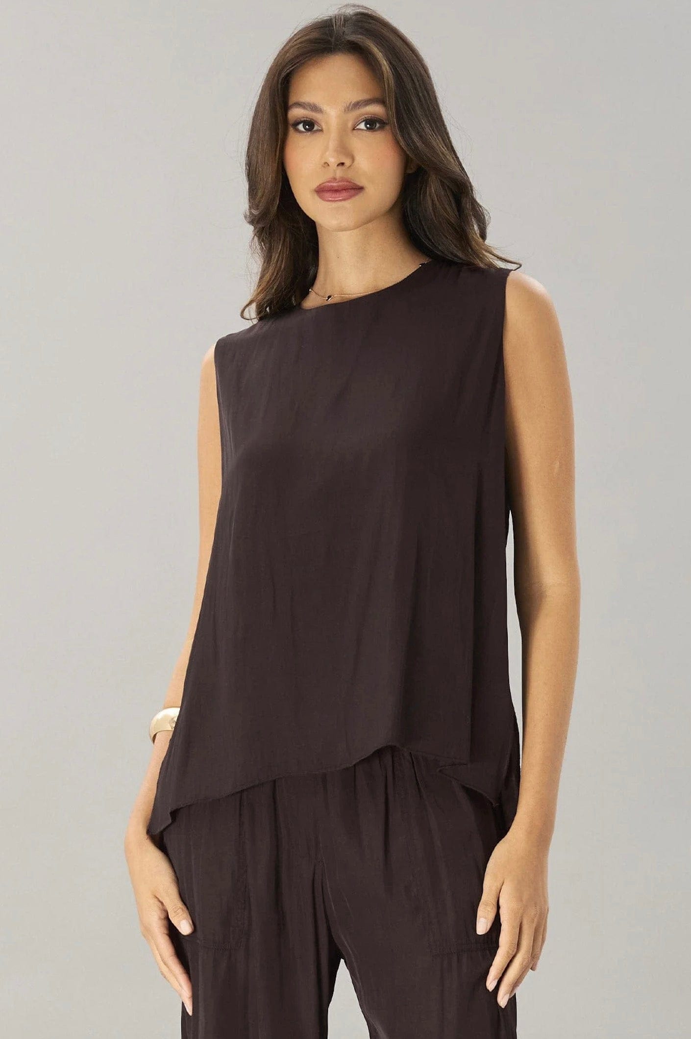 Zip-Back Tank Top