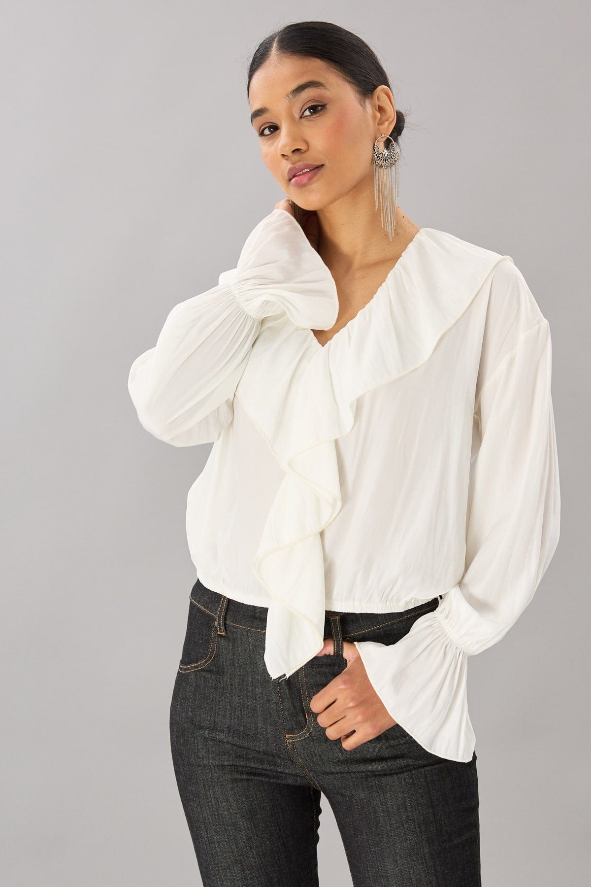 Ruffle Poet Top