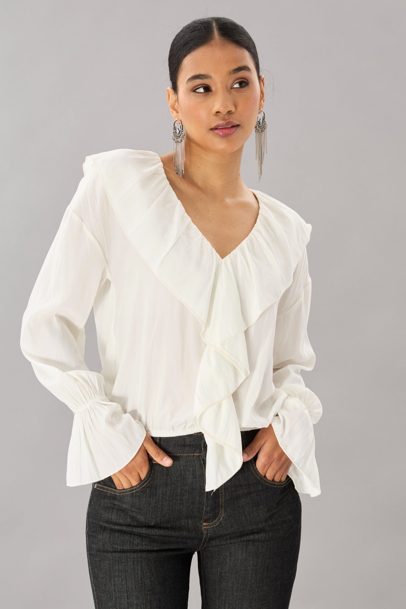 Ruffle Poet Top