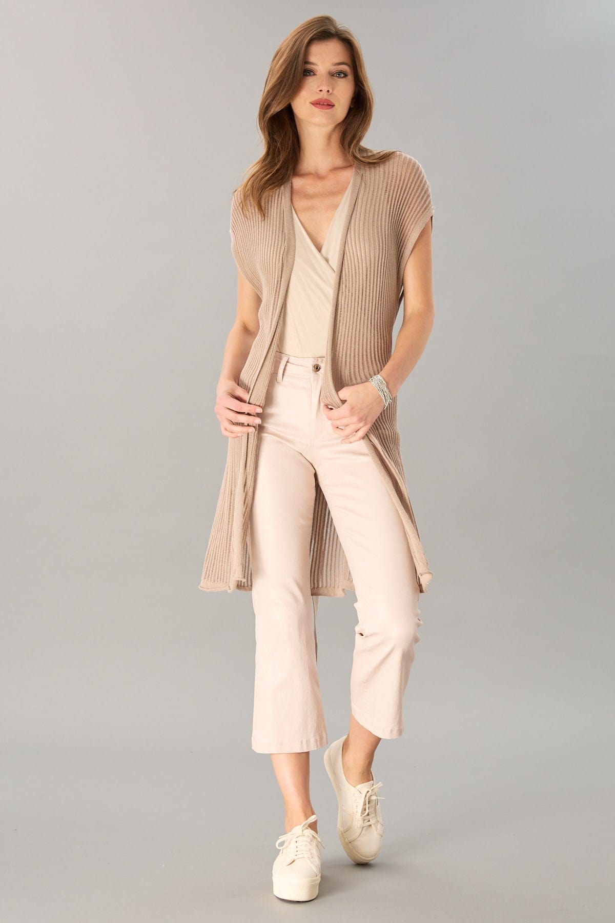 Eyelet Knit Duster