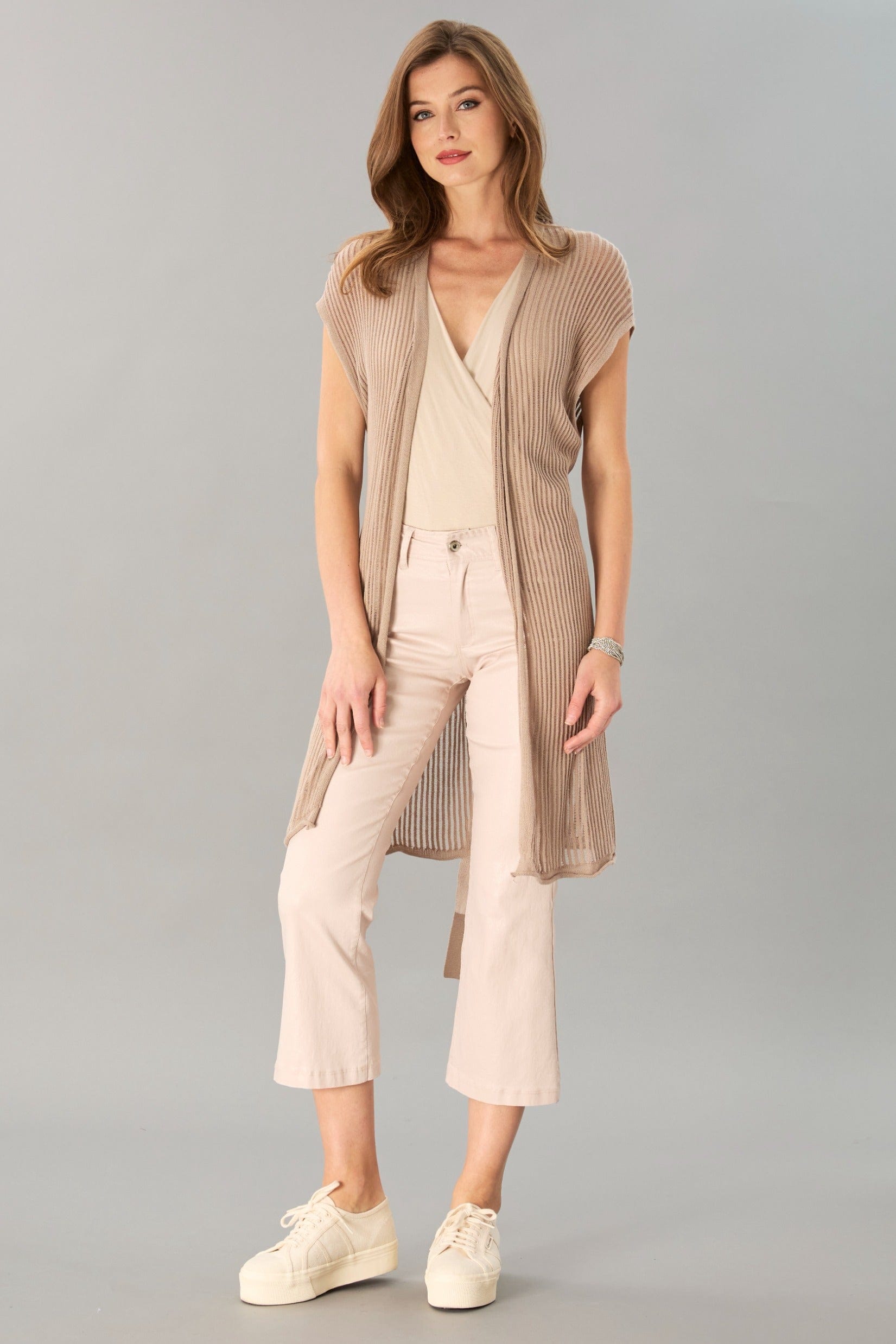 Eyelet Knit Duster
