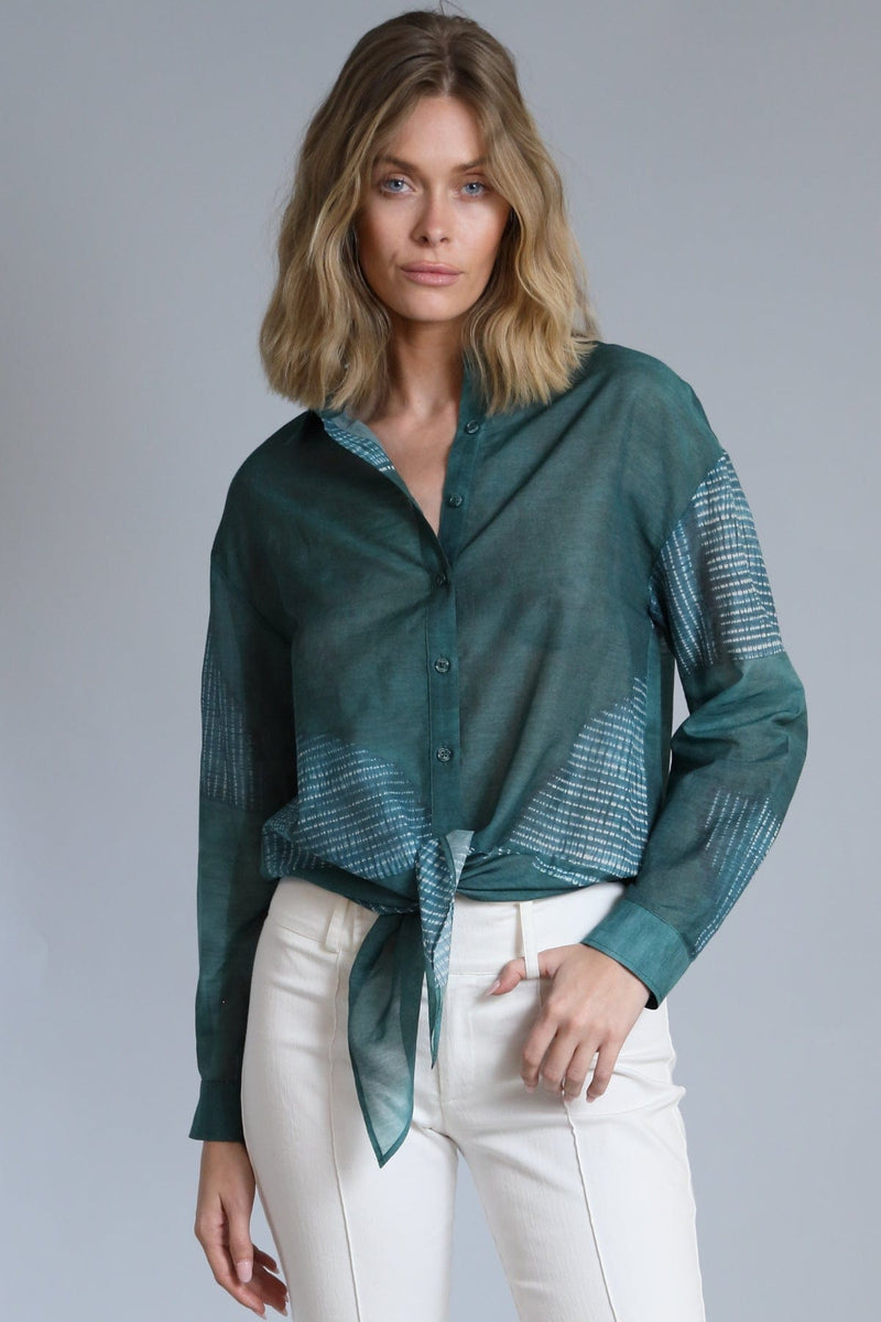 Matrix Voile Tie-front Shirt