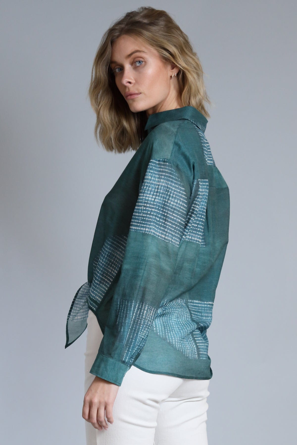 Matrix Voile Tie-front Shirt