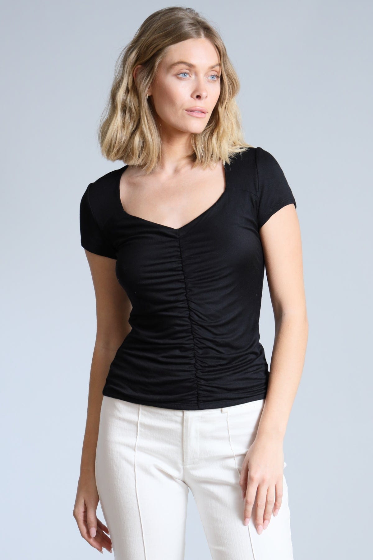 Diamond Neck Jersey Top