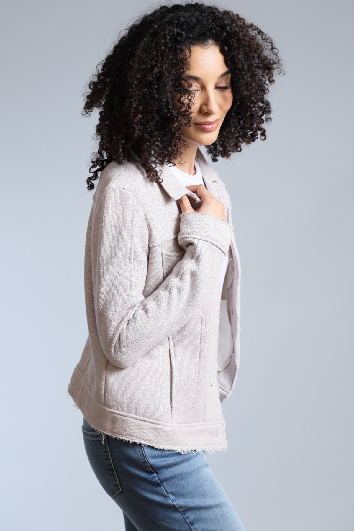Lurex Terry Jean Jacket