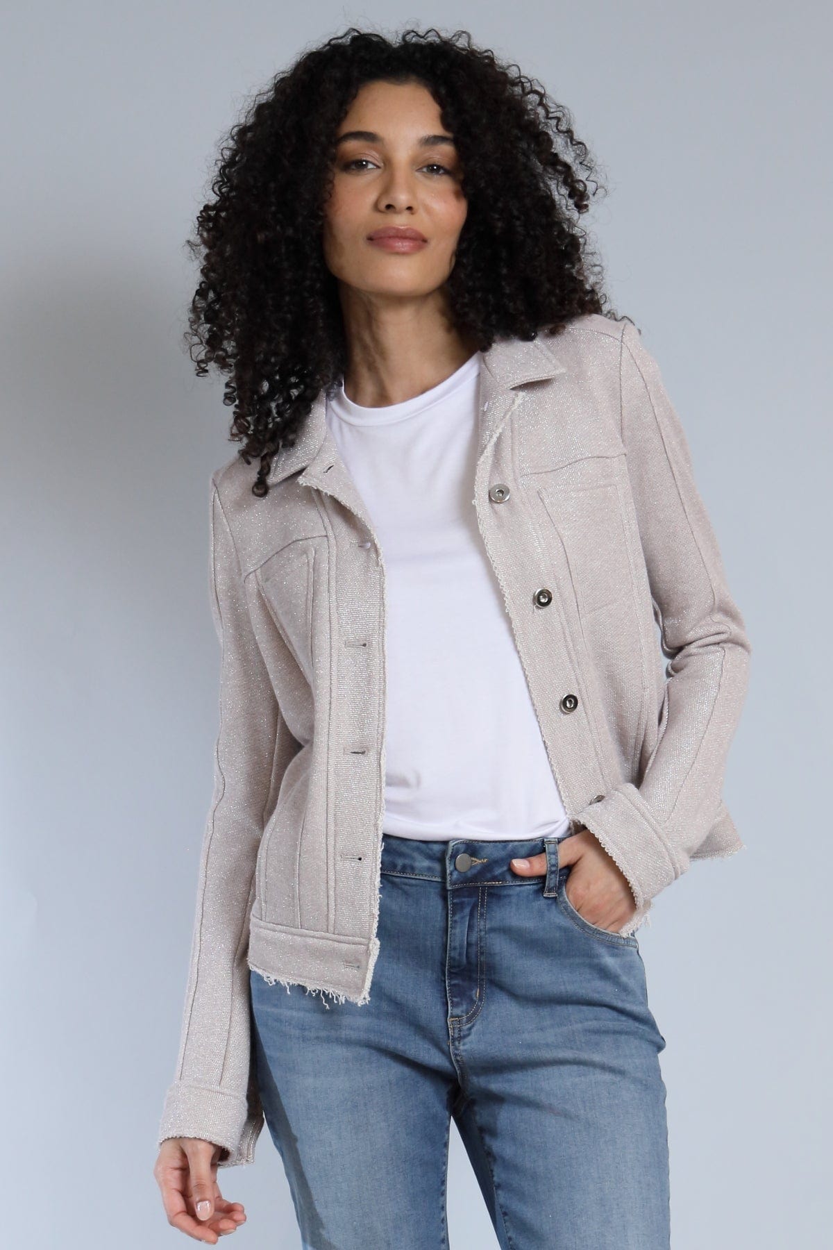 Lurex Terry Jean Jacket