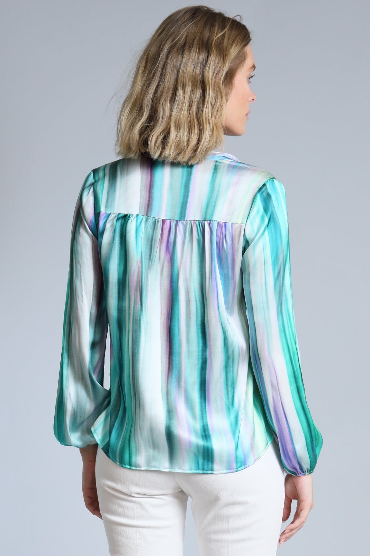 Abstract Stripe Tie Top