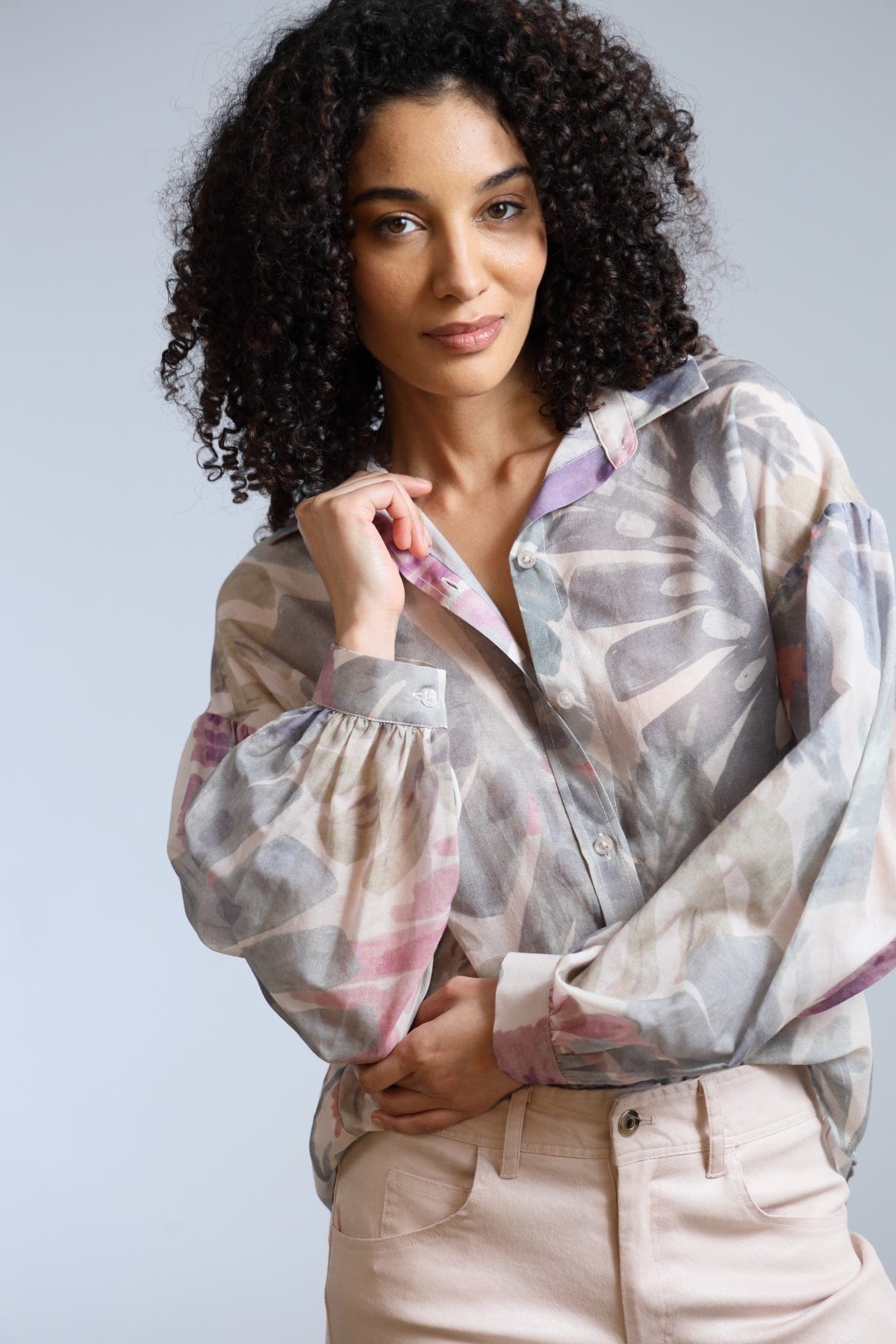 Palm Leave Voile Shirt