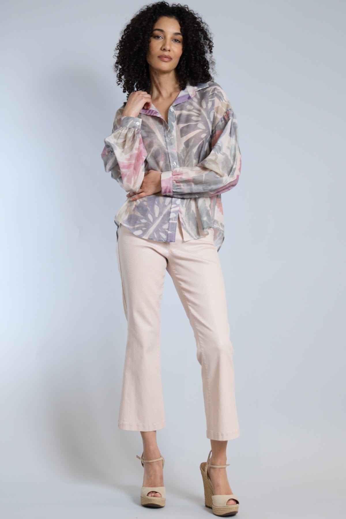 Palm Leave Voile Shirt