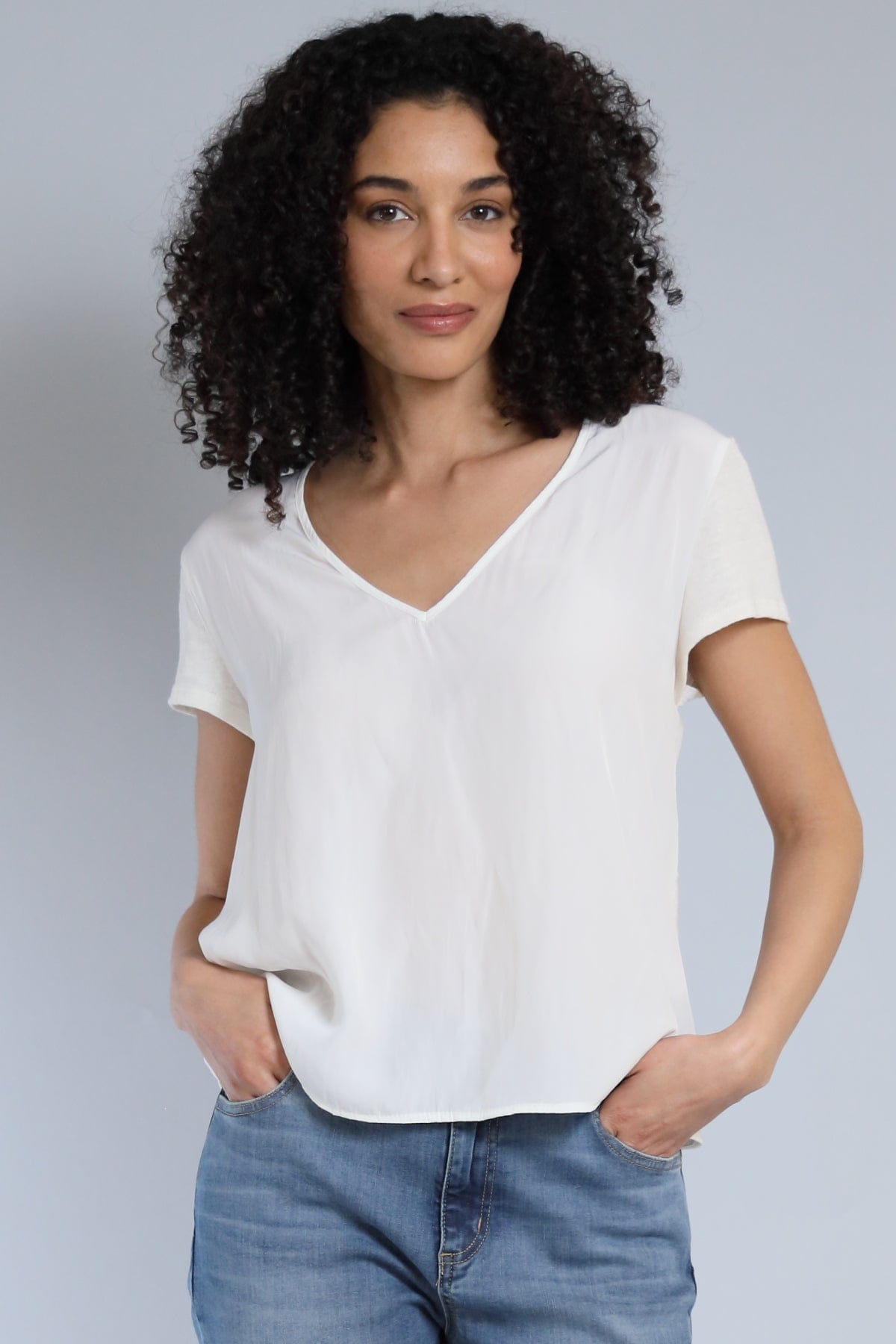 Linen Jersey Hybrid Tee