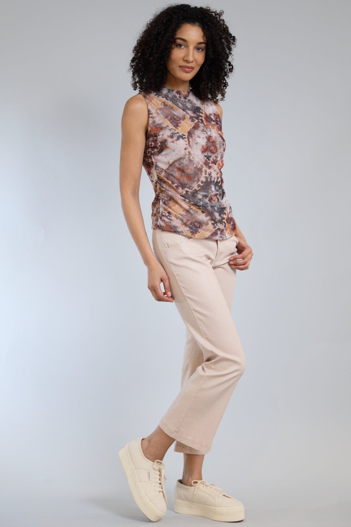 Coated Kick Flare Crop Jean