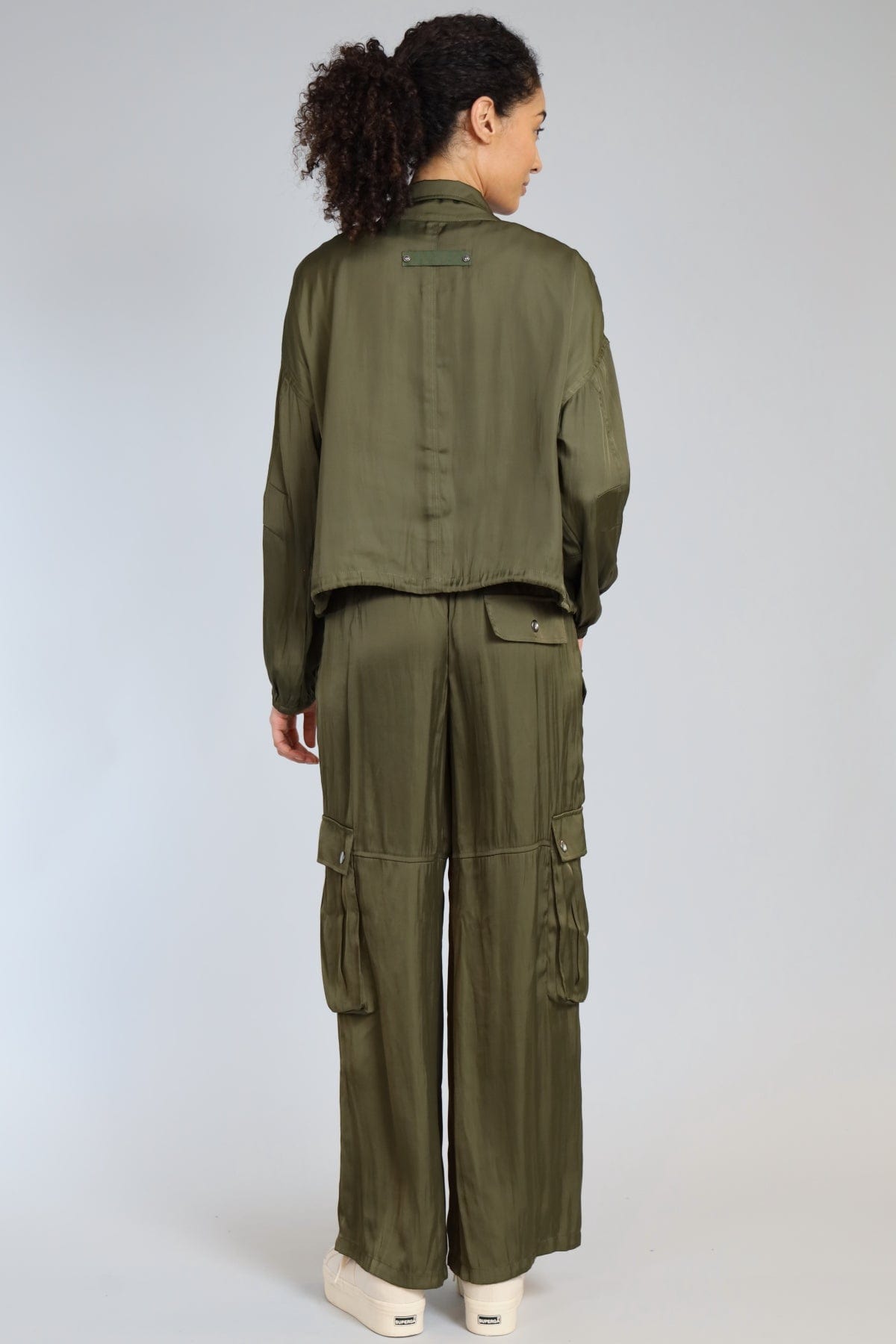 Satin Cargo Jacket