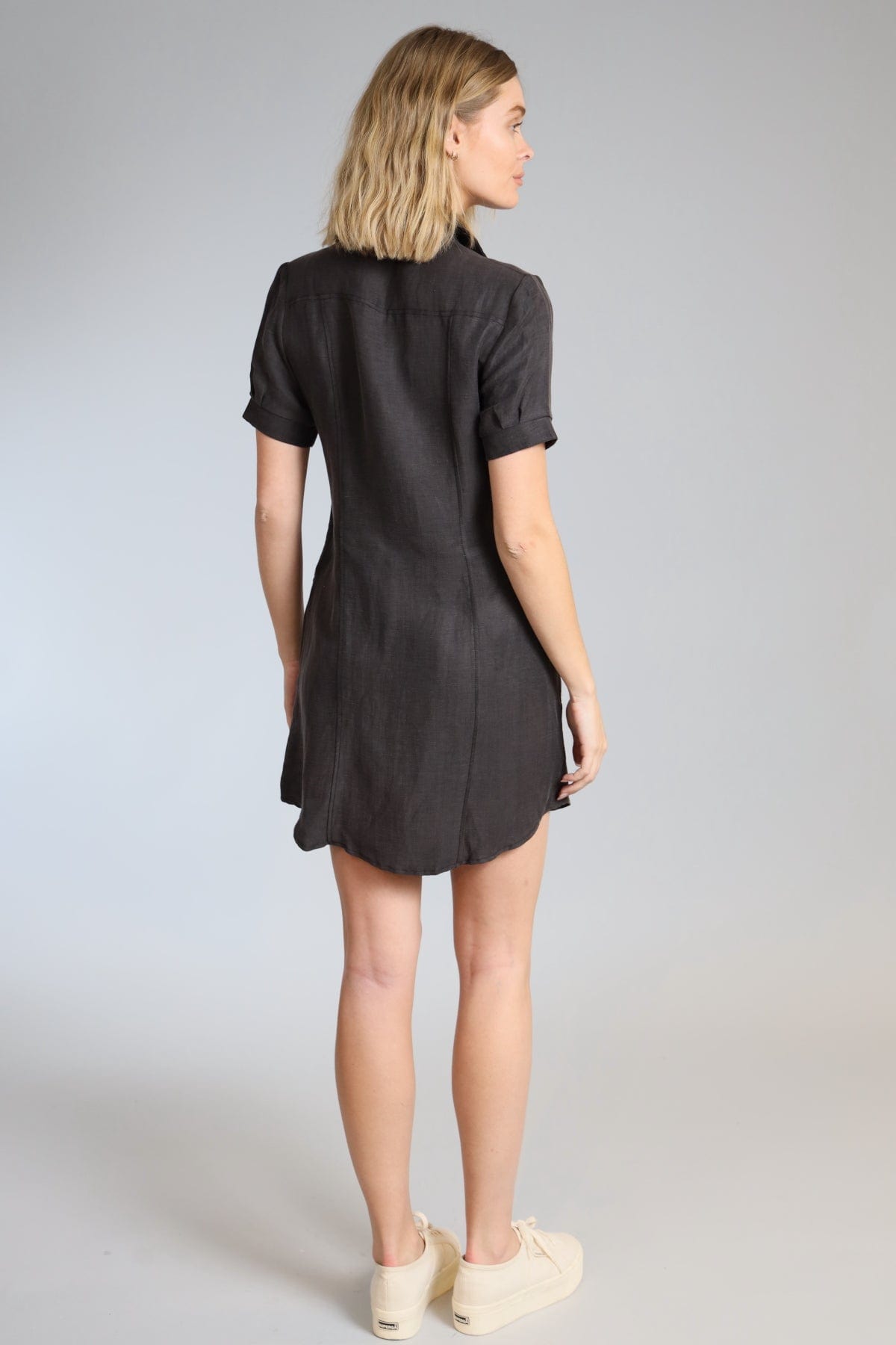 Cupro Linen Denim Style Dress