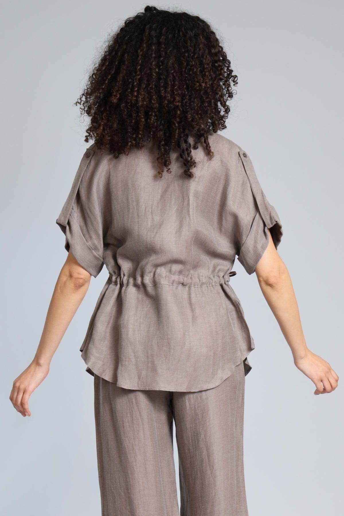 Cupro Linen Safari Shirt
