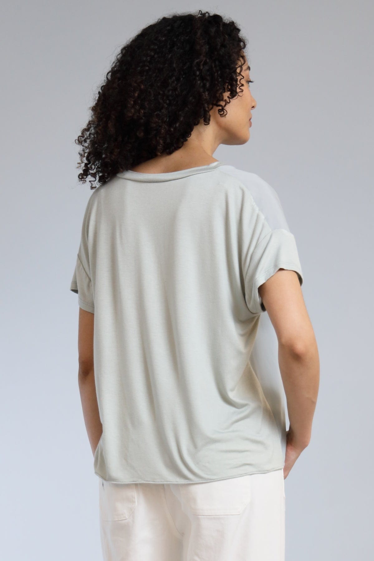 Short Sleeve V-Neck Hybrid Tee