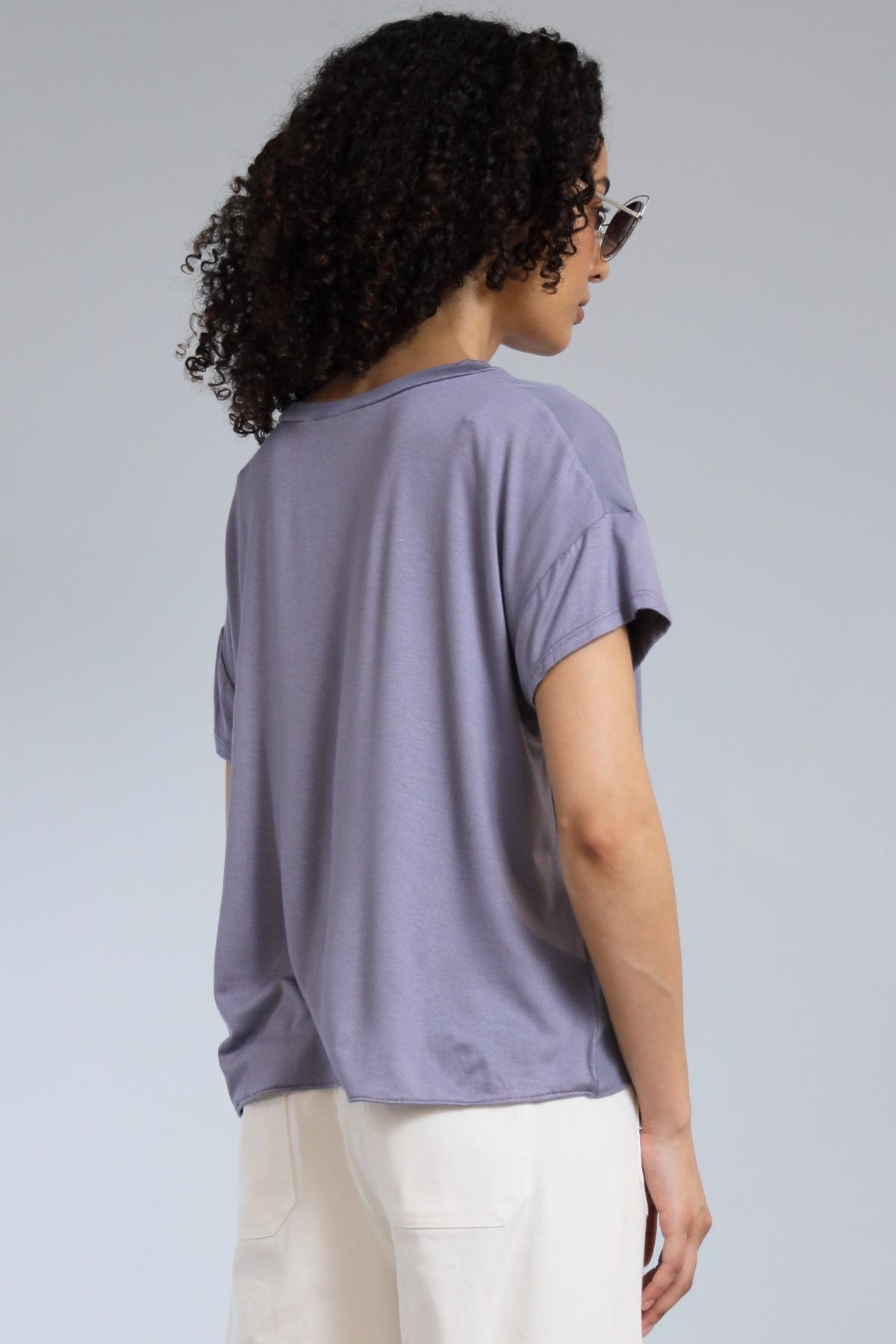 Short Sleeve V-Neck Hybrid Tee