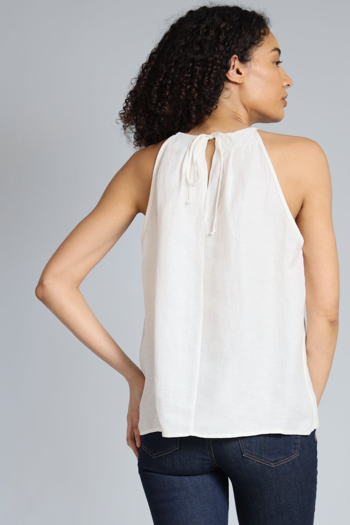 Cupro / Linen Halter Top
