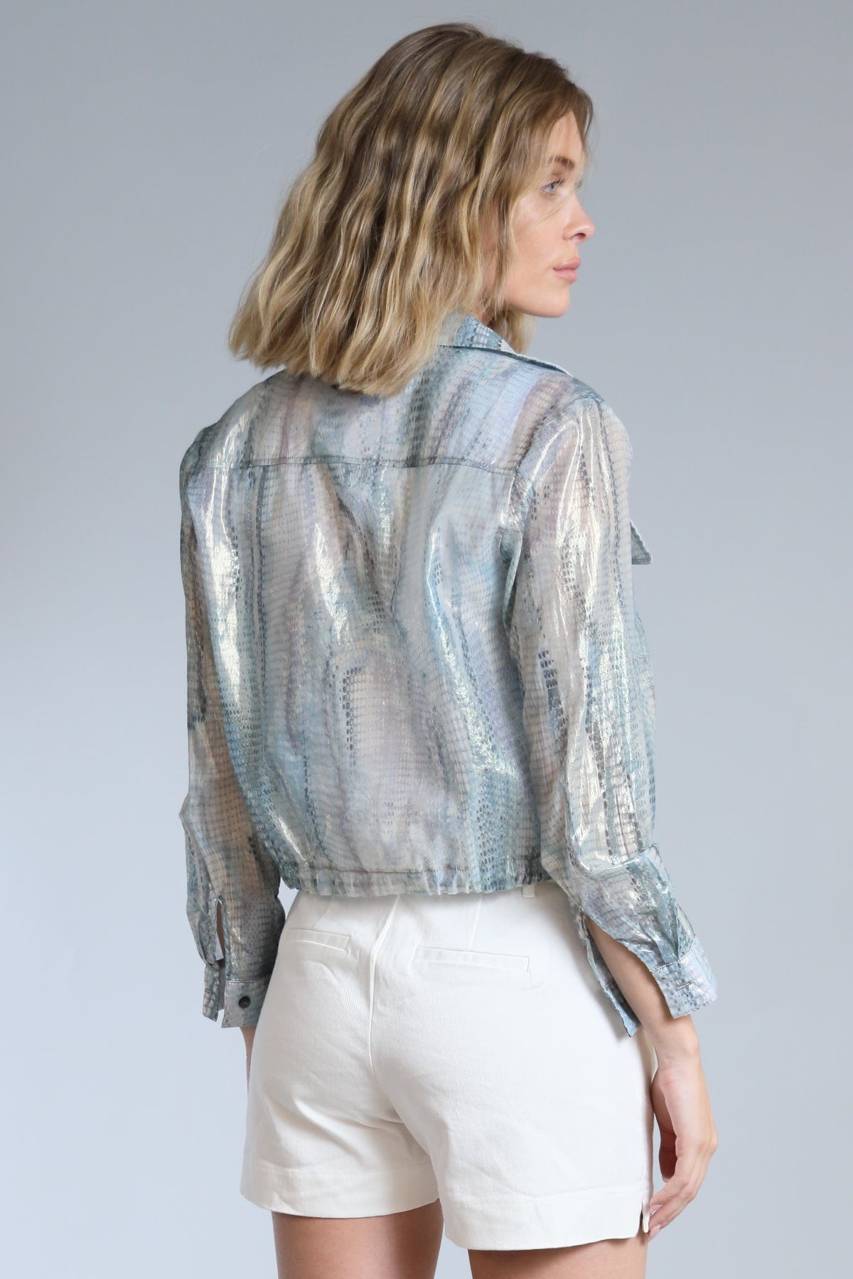Foil Snake Cotton Silk Shacket