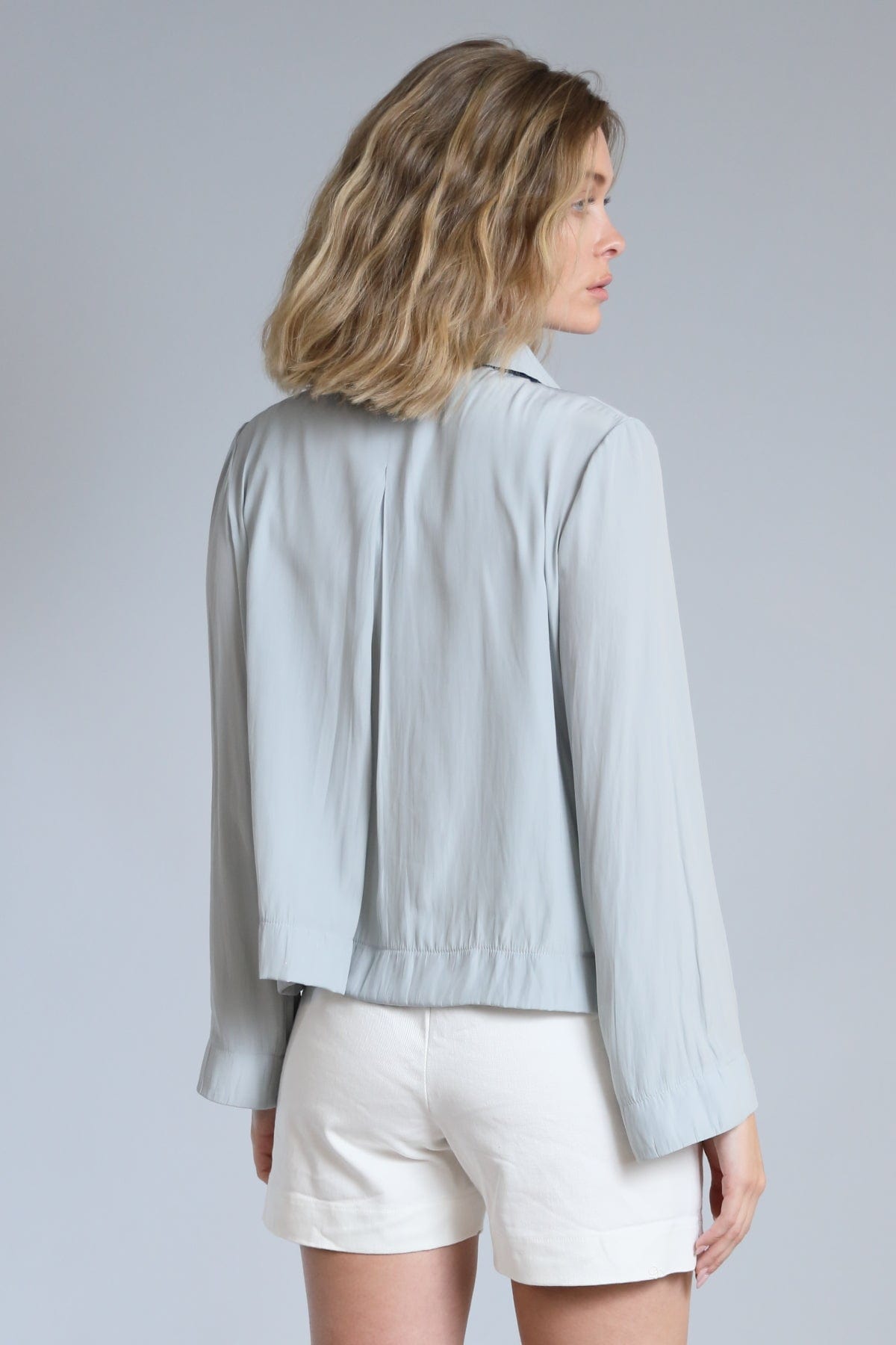 Hidden Placket Swing Jacket