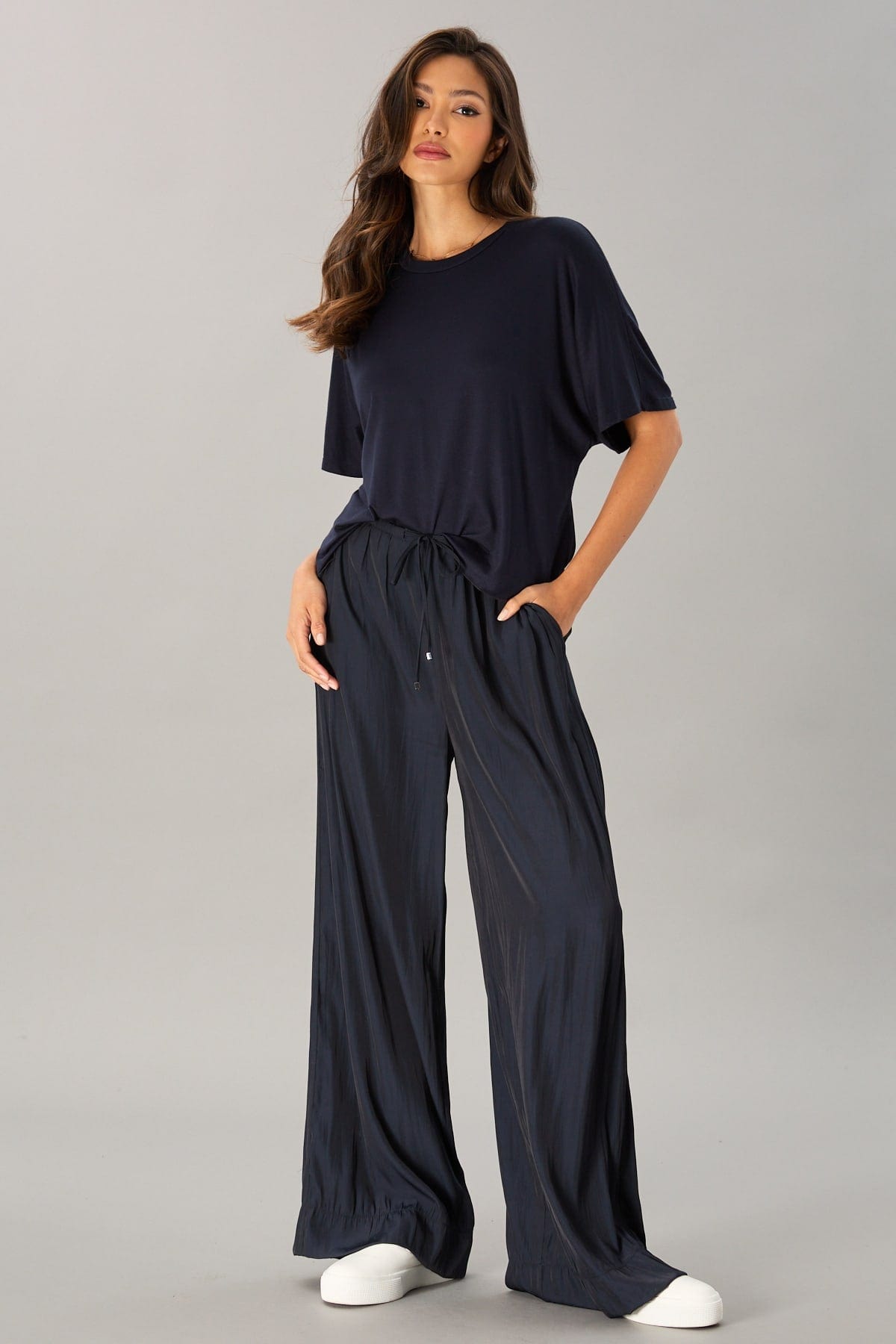 D Satin Draw String Pant