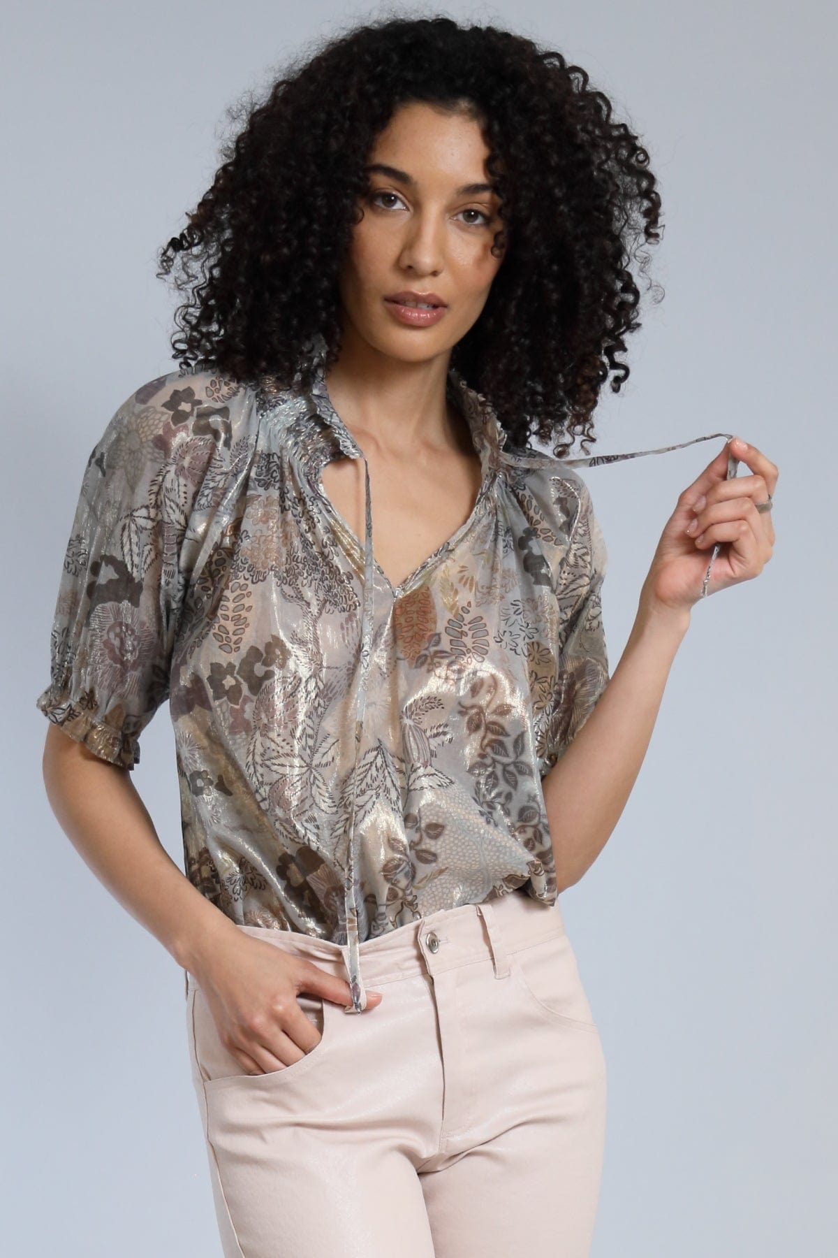 Grey Gardens Peasant Top