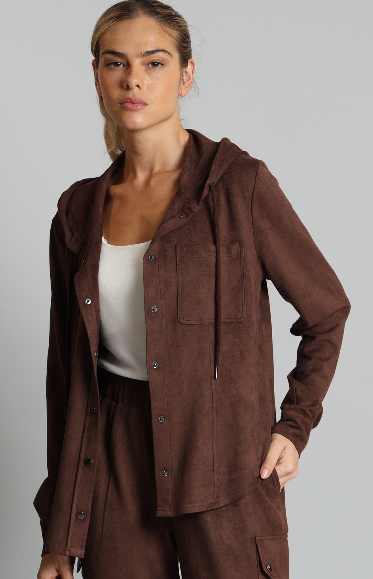 Vegan Suede Hoodie
