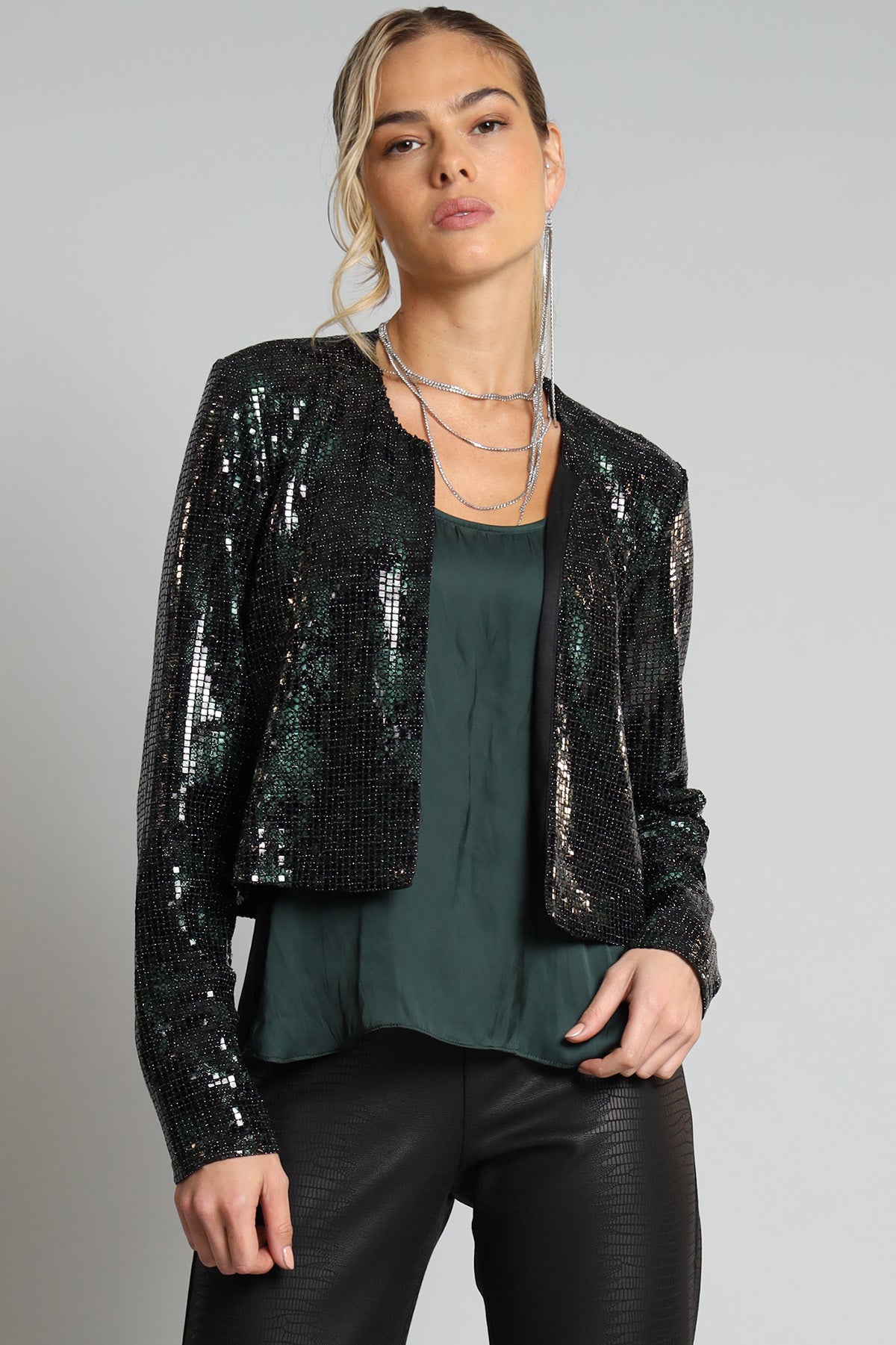 Sequin Applique Shrug