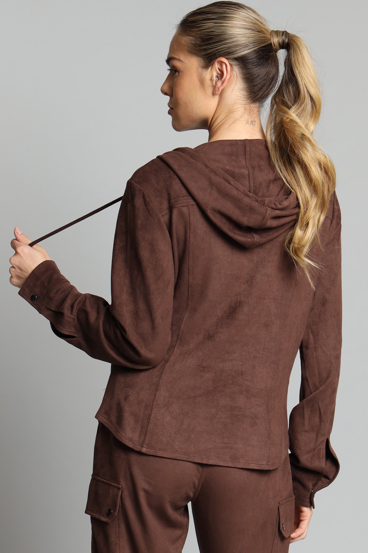 Vegan Suede Hoodie