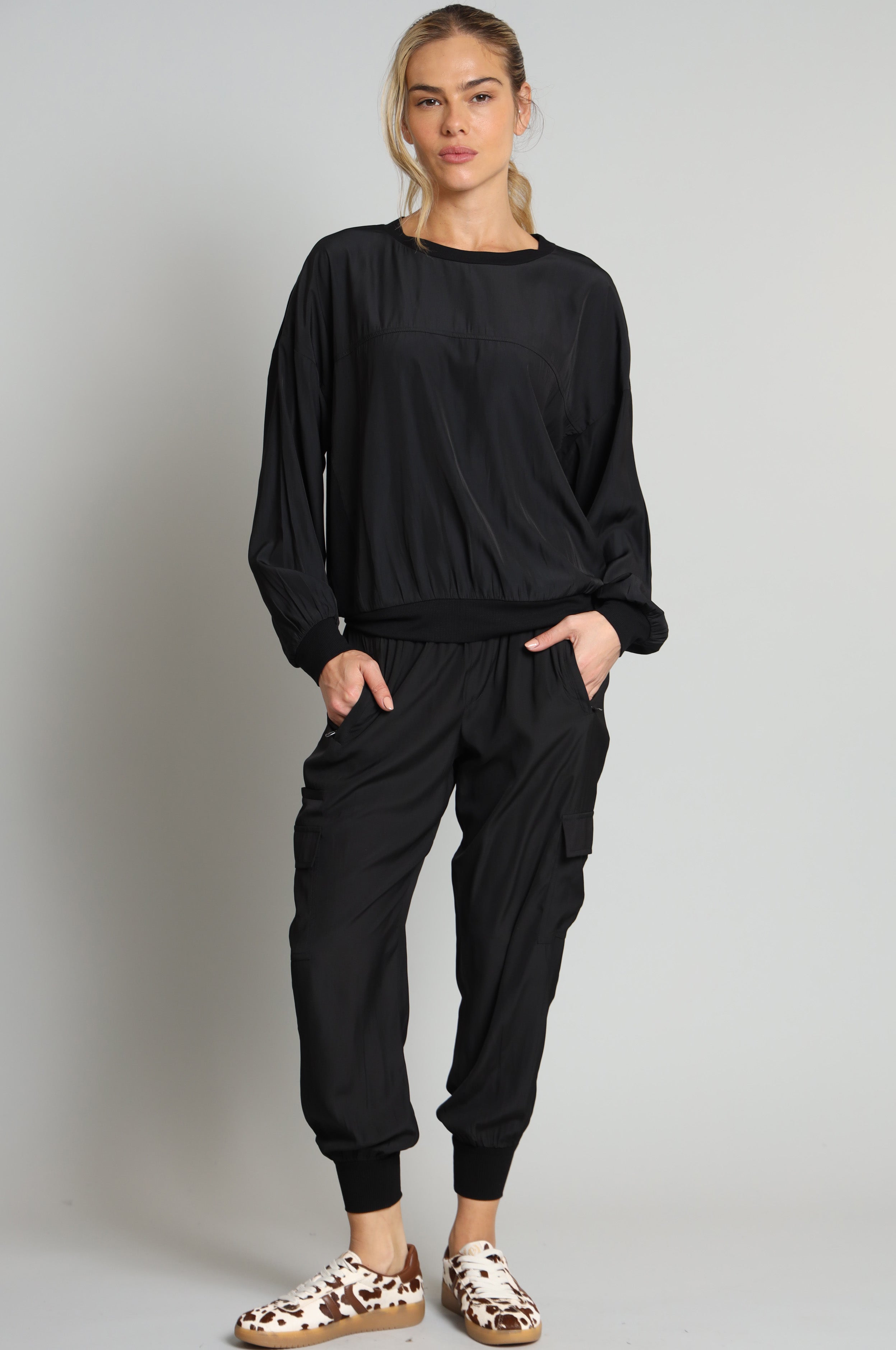 D Satin Sweatshirt