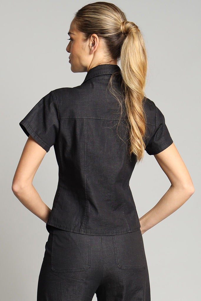 Short Sleeve Denim Shirt