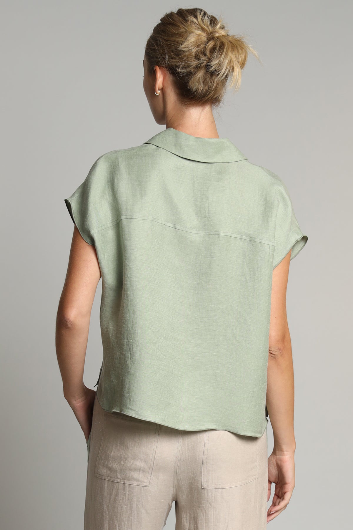 Cupro Linen Boxy Top