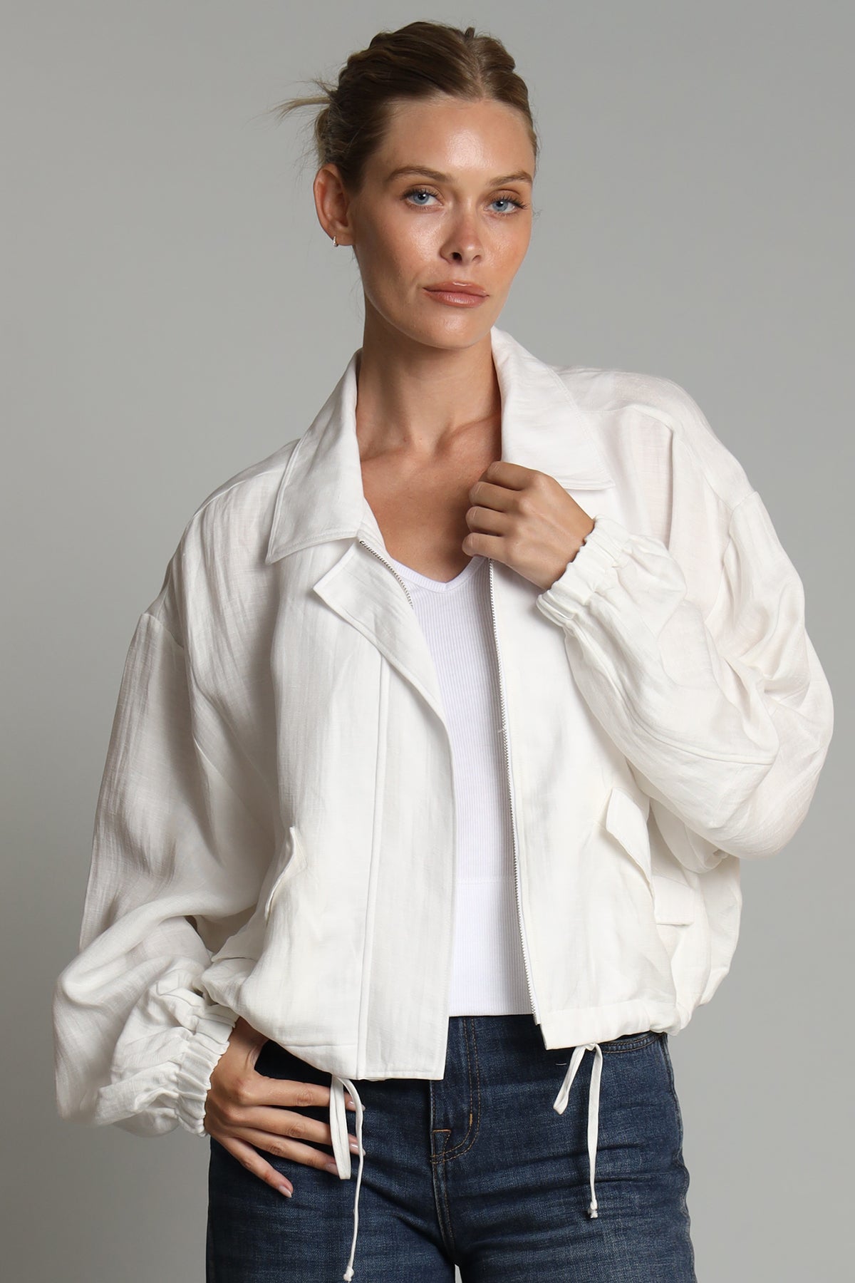 Linen / Cupro Utility Jacket