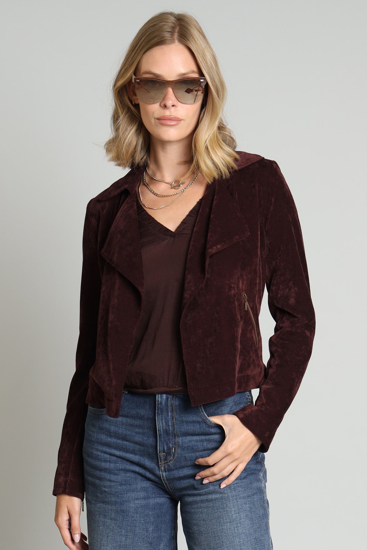 Velvet Moto Jacket