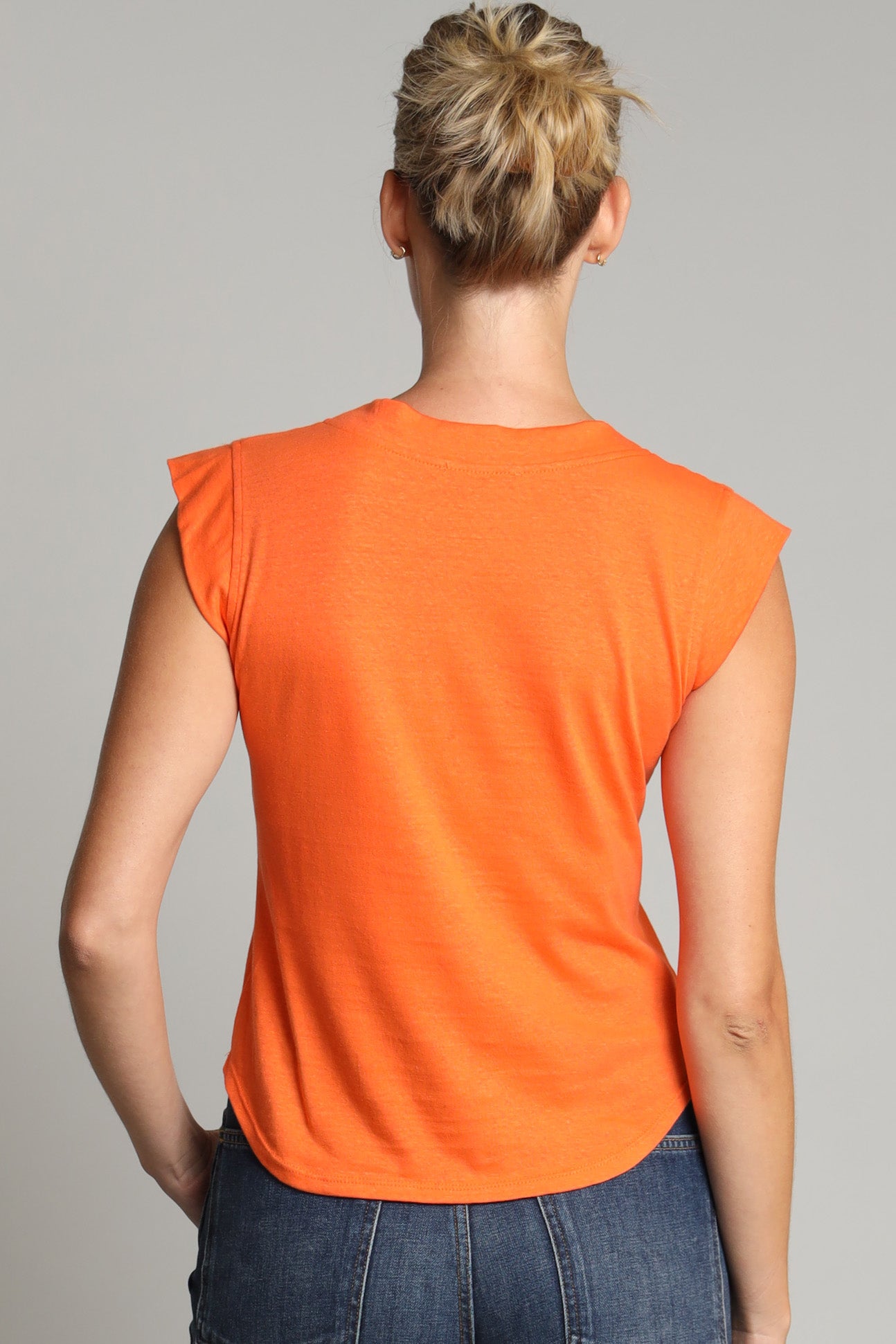 Slub Cotton V-nk Tee