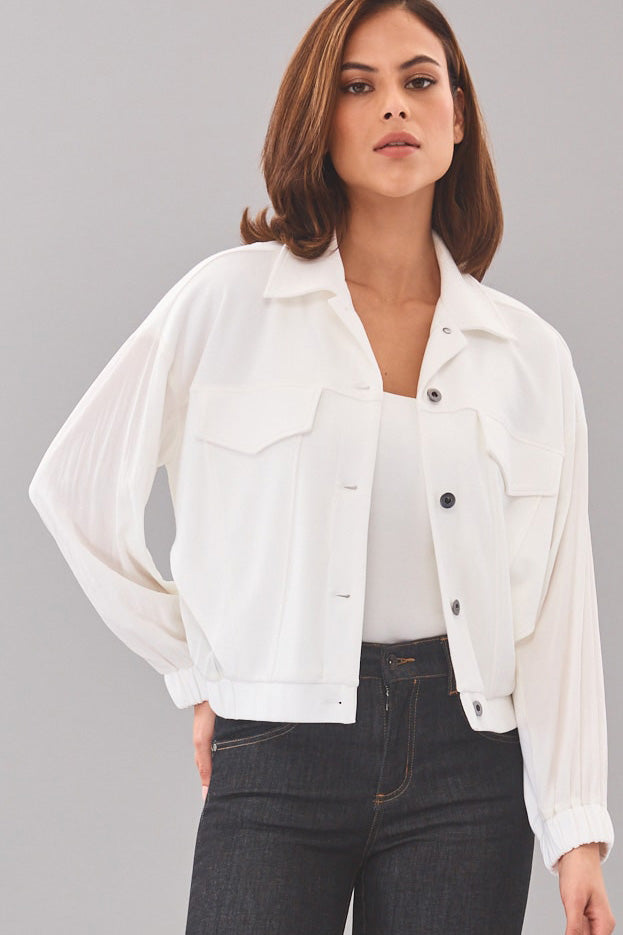 Luxe Ponte Hybrid Jean Jacket