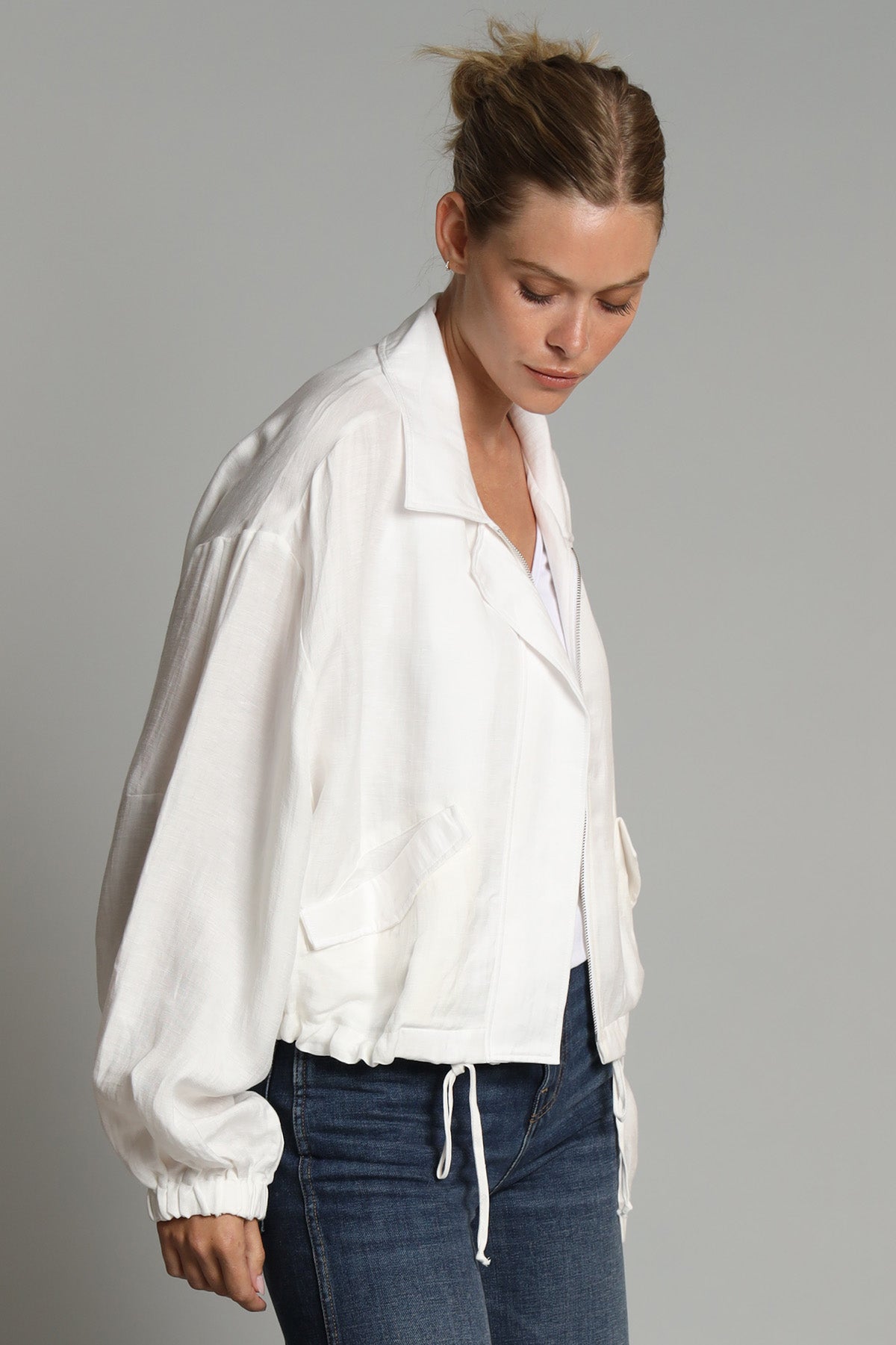 Linen / Cupro Utility Jacket