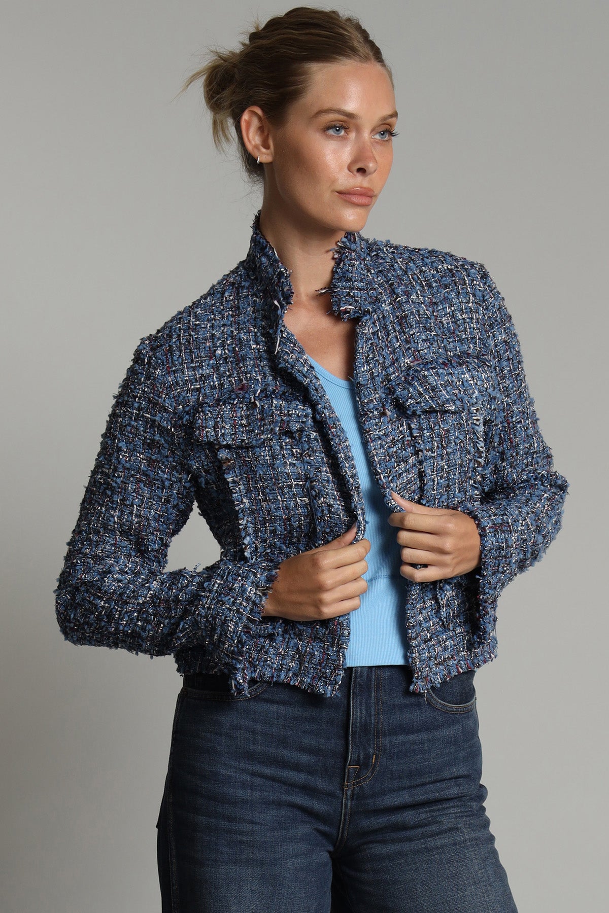 Denim Tweed Jean Jacket