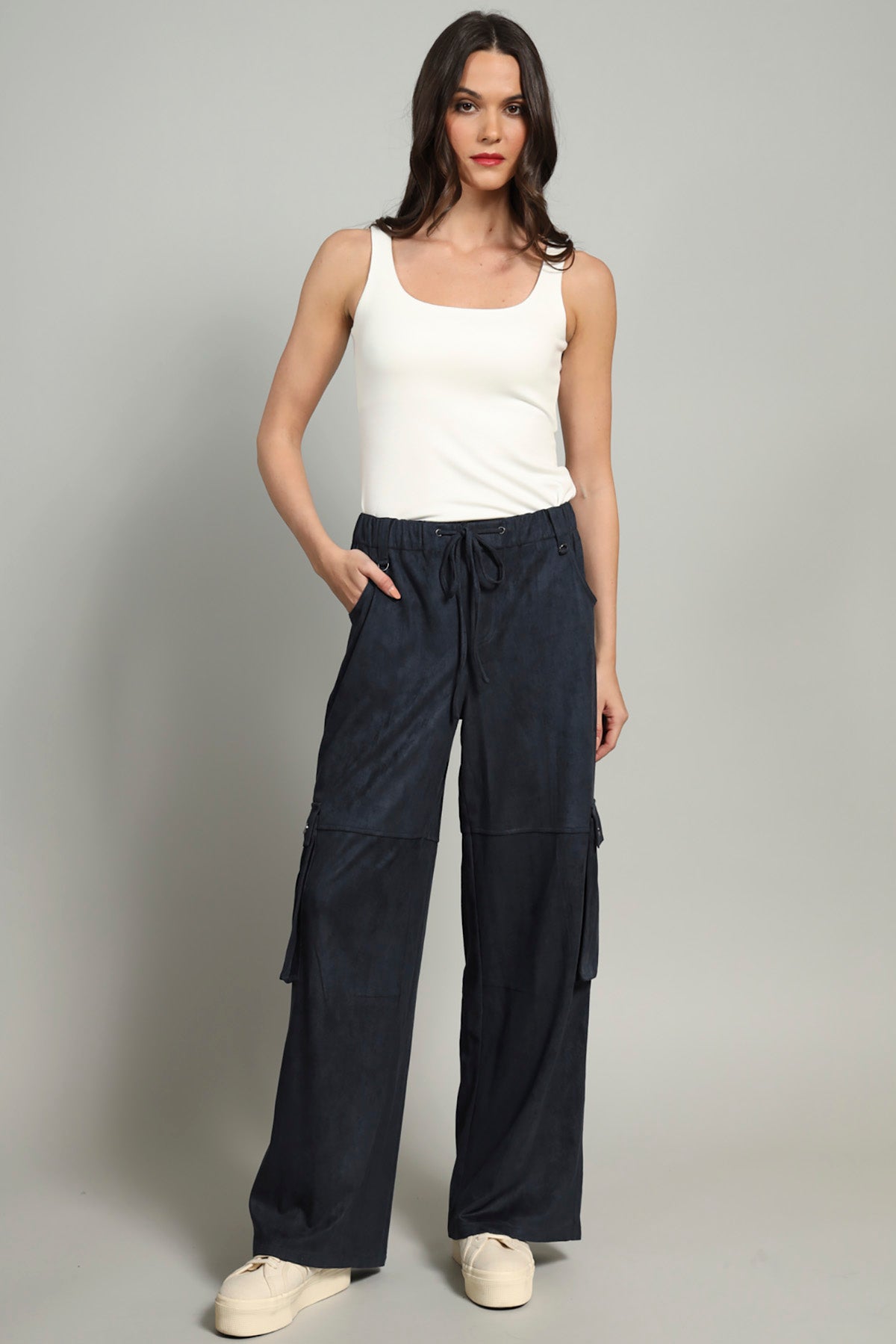 Ally Vegan Suede Cargo Pant