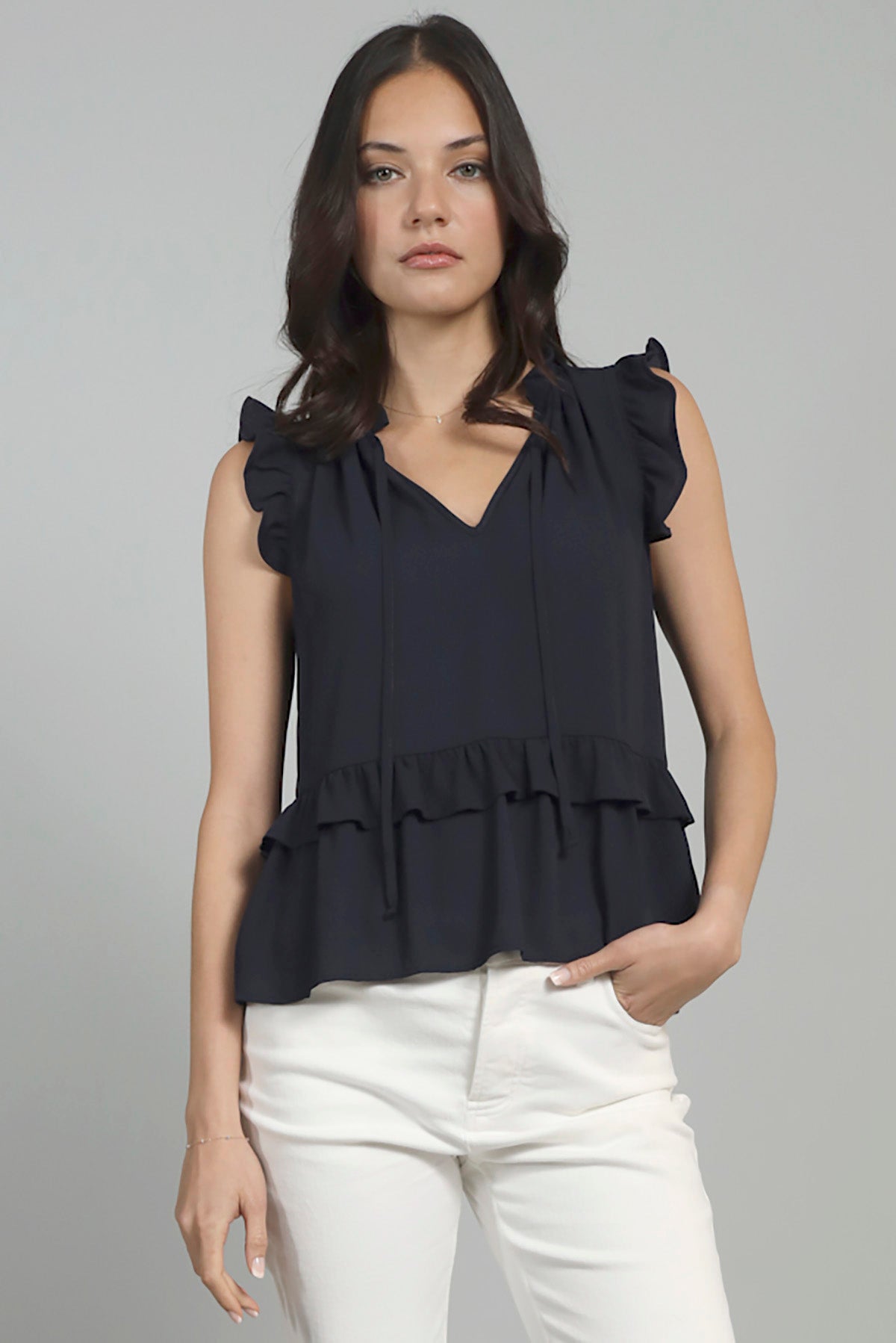 Georgette Ruffle Top