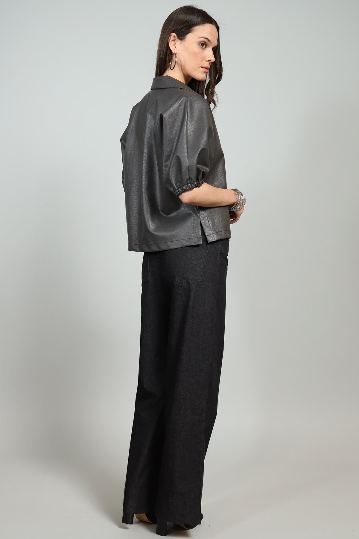 Nicole Vegan Leather Top