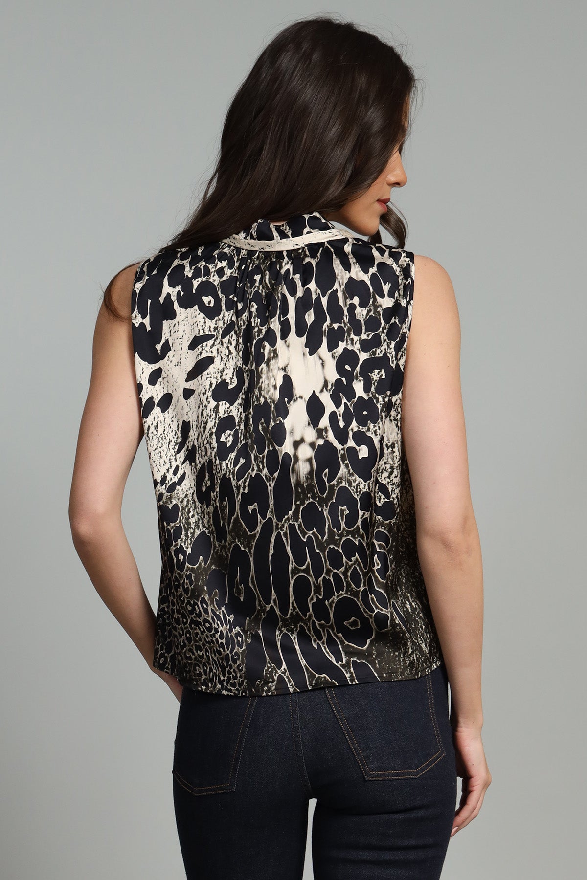 Debbie Gradient Leopard Sleeveless Shirt