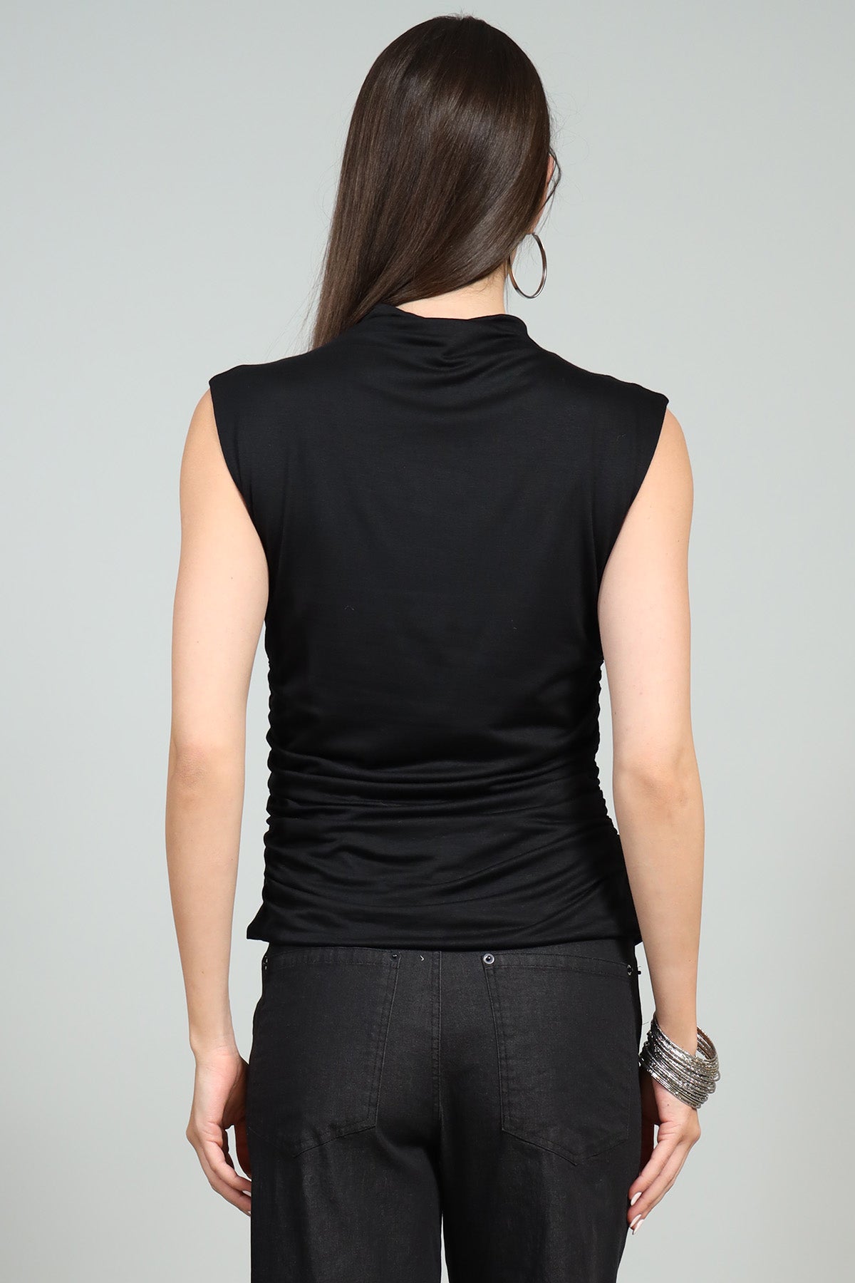 Cami Sleeveless Mock Neck Jersey Top