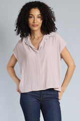 Collar V-Neck Top