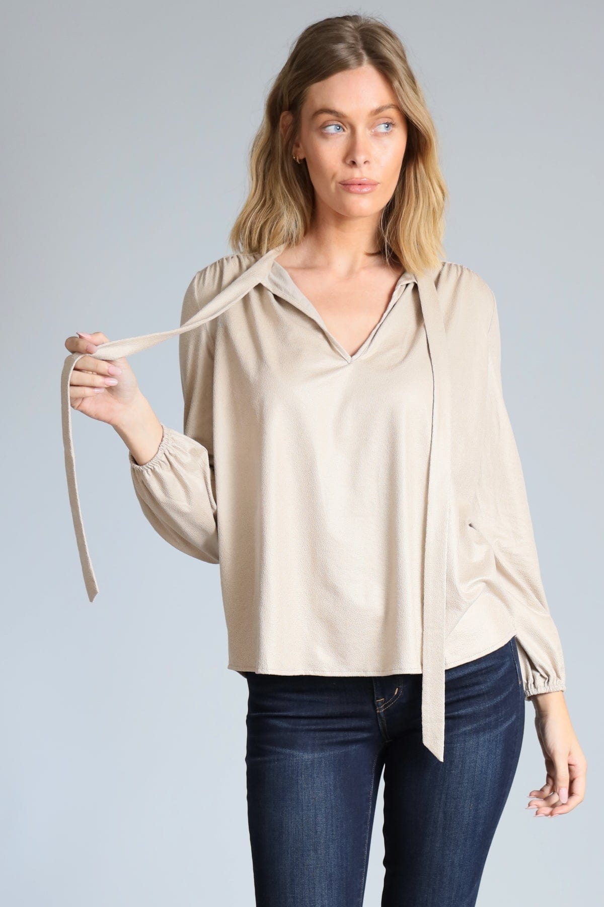 Zoe Leatherette Top
