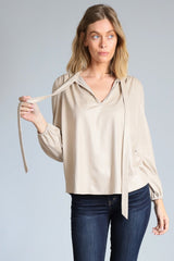 Zoe Leatherette Top