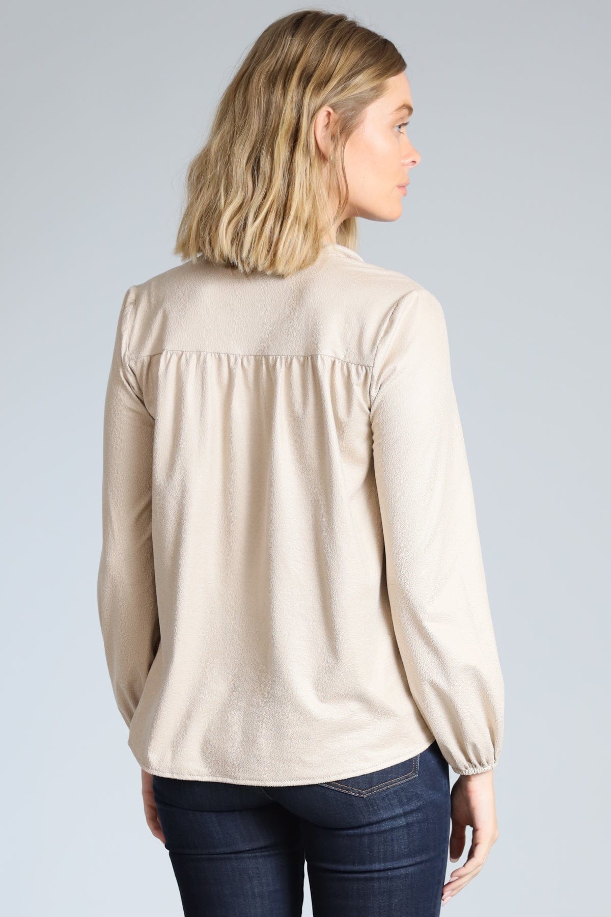 Zoe Leatherette Top