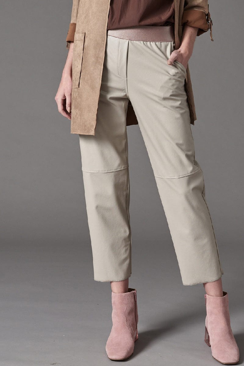 Vegan Leather Cropped Jogger
