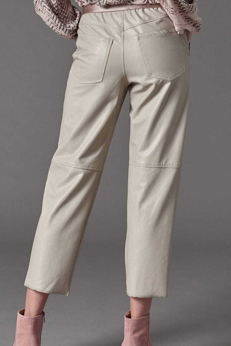 Vegan Leather Cropped Jogger