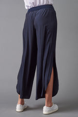 Wide-Leg Slit Pants