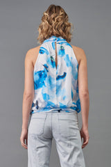 Watercolor Mock Neck Top